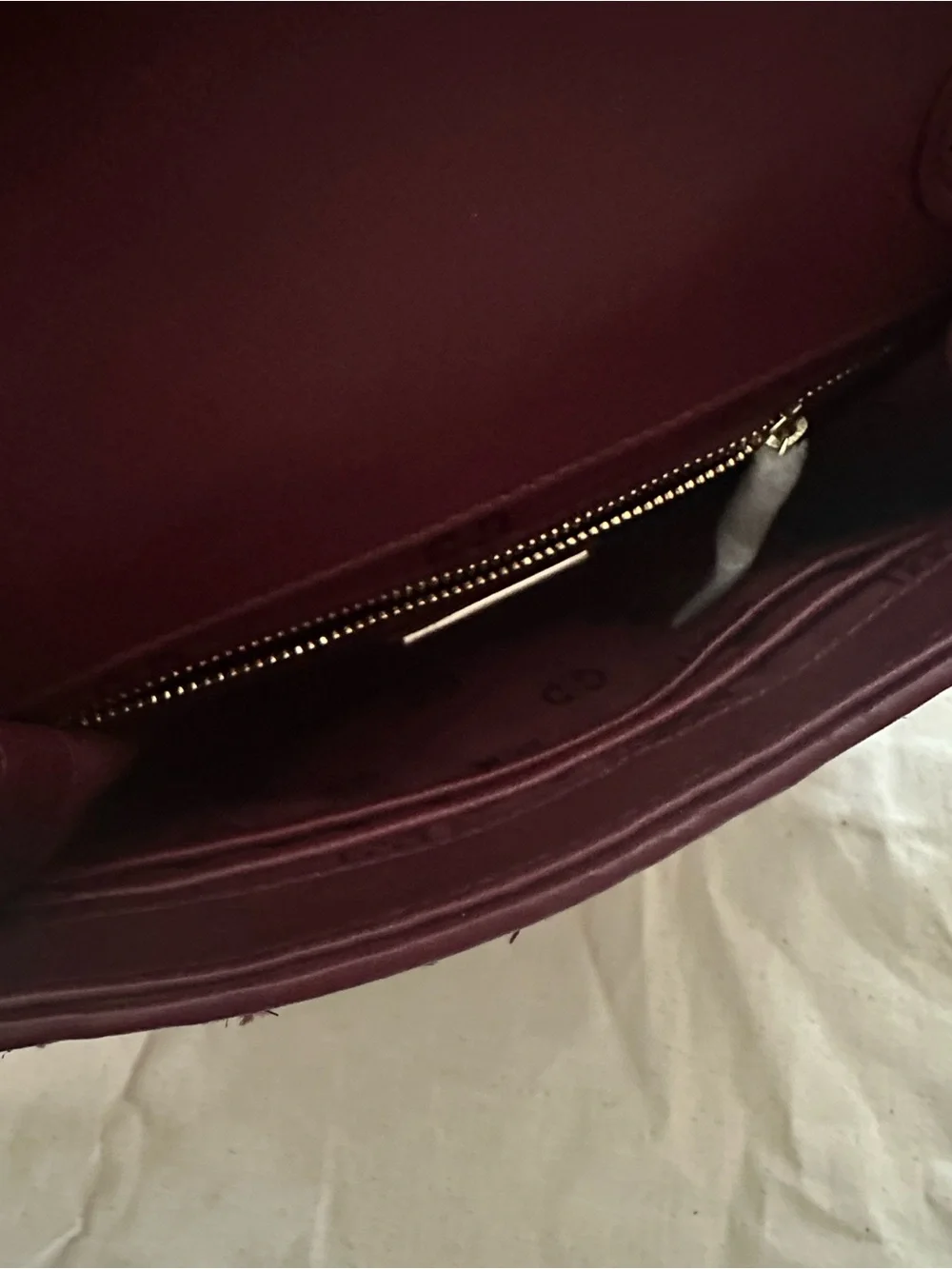 Tory Burch FLEMING Burgundy Tweed Chain-Strap Shoulder Bag